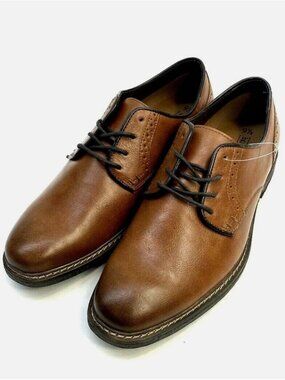 George  Men's Memory Foam Brown Lace Up Dress Shoes Size 11 NWT